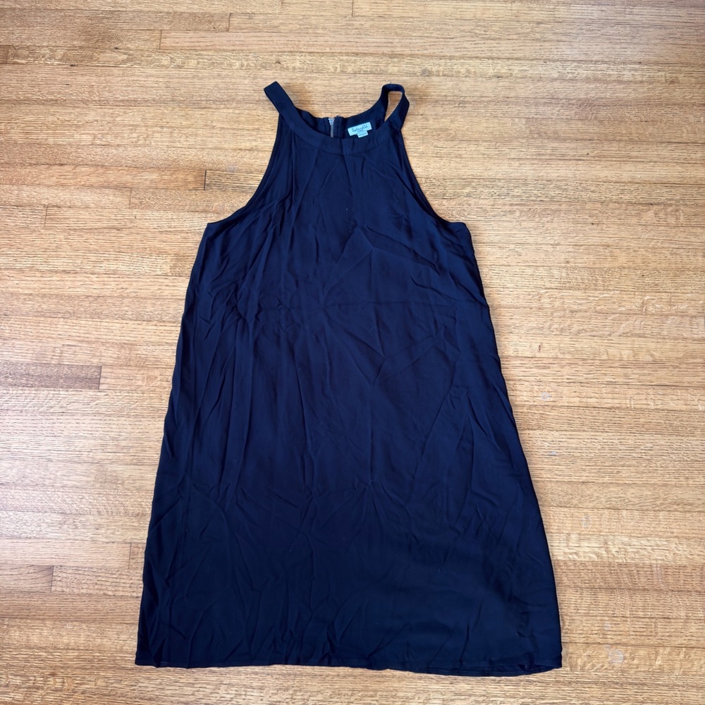 Splendid Navy Blue Rayon Halter Mini Shift Dress SD1271RT Large